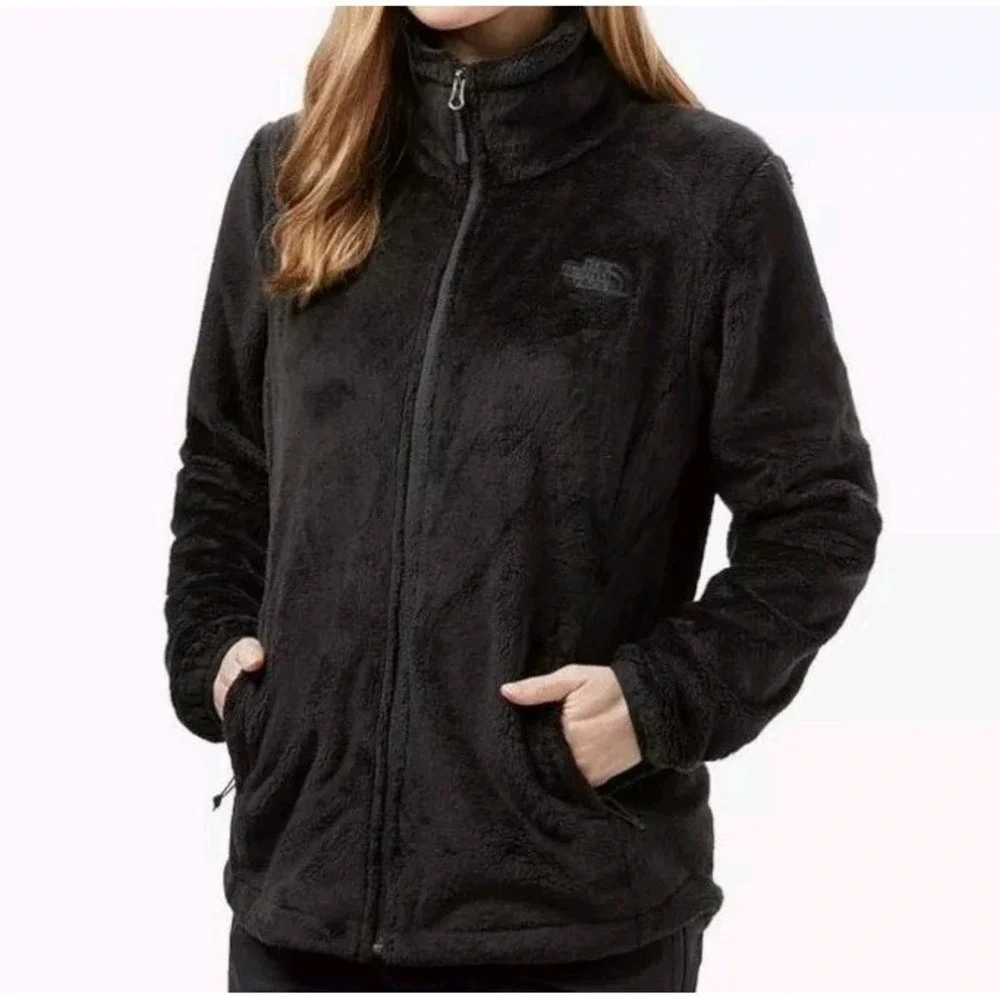 The North Face Osito Full Zip Fleece Jacket Women's S Soft Fuzzy Black - Picture 1 of 9